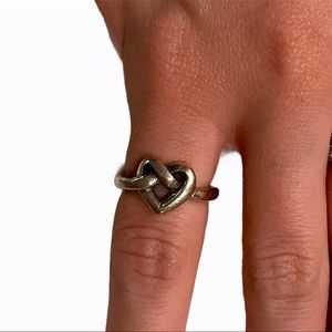 Knot Heart Ring 925 Sterling Silver
